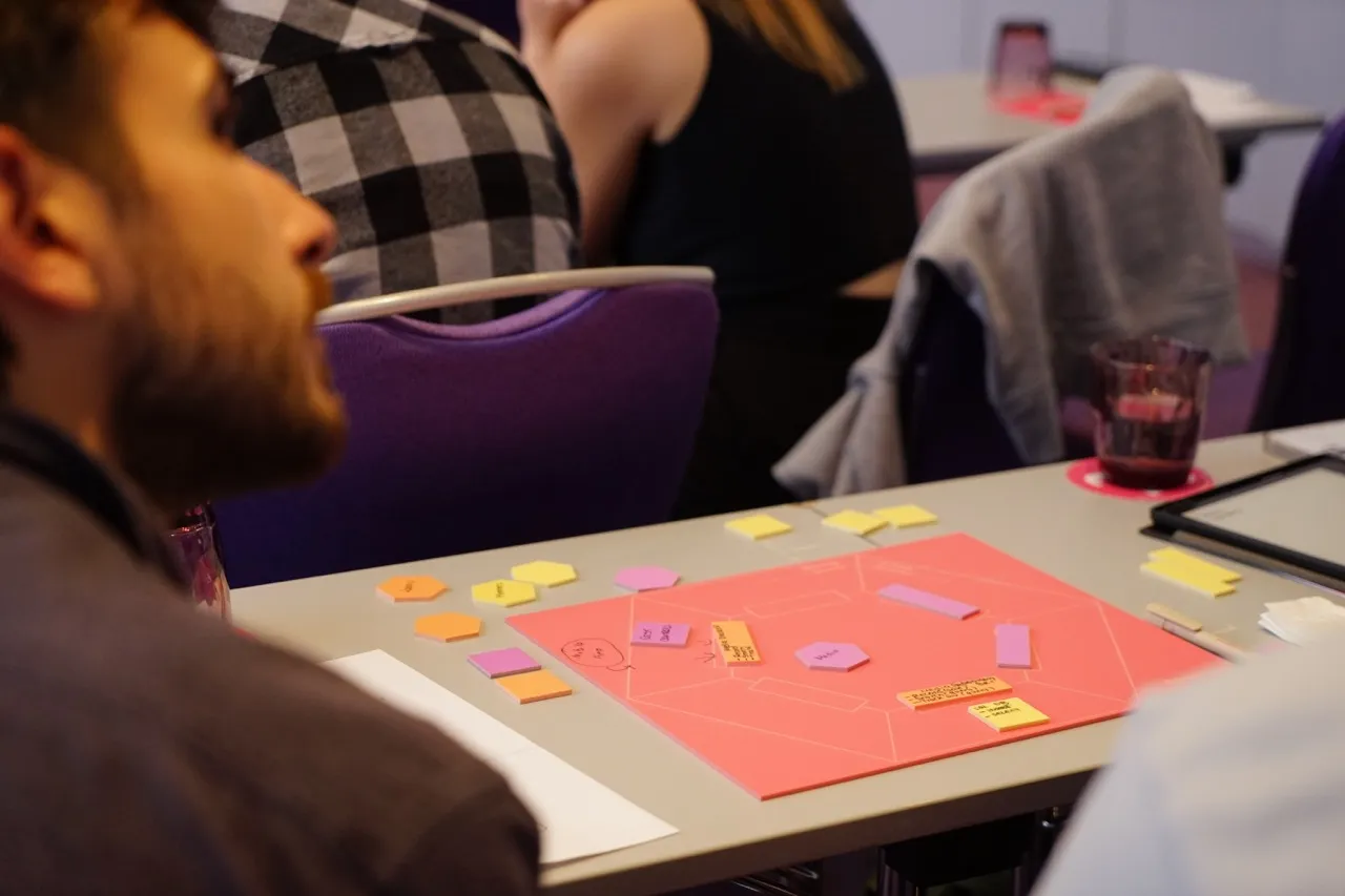 Intensive Gruppendiskussion über Architektur-Patterns und Komponenten-Strukturierung